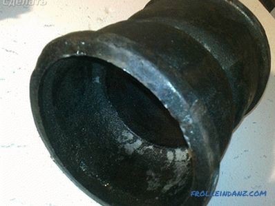 How to connect cast iron pipes - technology of connecting cast iron pipes with plastic