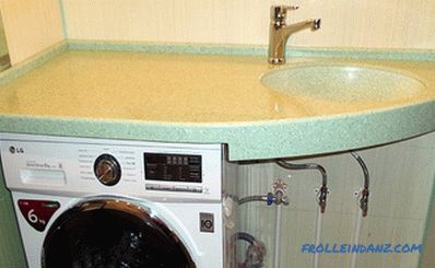 Sink over washing machine - how to choose and install