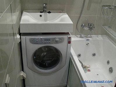 Sink over washing machine - how to choose and install