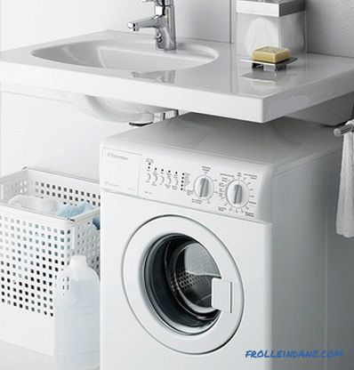 Sink over washing machine - how to choose and install