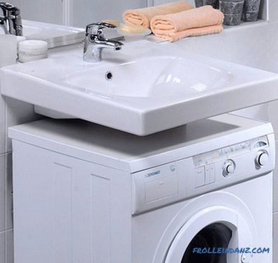 Sink over washing machine - how to choose and install