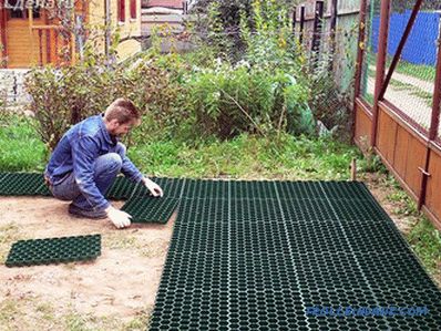 How to lay a lawn grid - self-laying