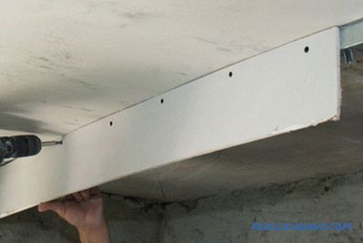 How to bend drywall and profile for its attachment