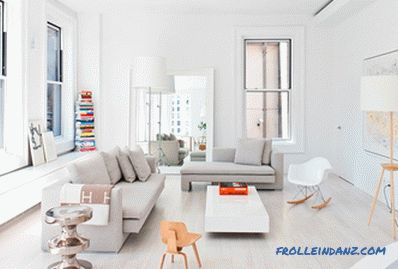 The interior of the living room in the style of minimalism - the rules and 70 ideas for inspiration