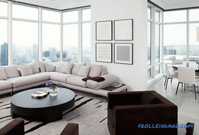 The interior of the living room in the style of minimalism - the rules and 70 ideas for inspiration