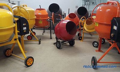 Which concrete mixer is better, rating top 5, comparison of characteristics and models