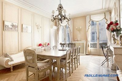 French style in the interior - the rules of design and photo design ideas