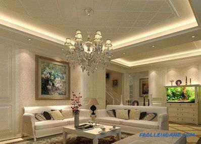 Design of gypsum ceiling 50 photos