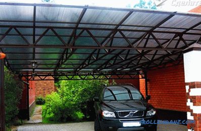 Do-it-yourself metal canopy - how to make (+ diagrams, photos)