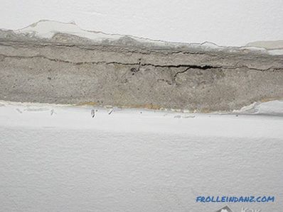 How to seal the seams on the ceiling