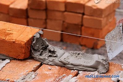 House made of brick with his own hands