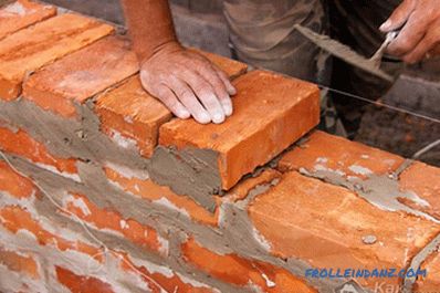 House made of brick with his own hands