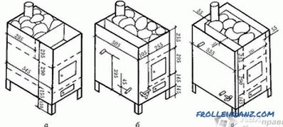 The furnace for the bath with their own hands + drawings, photos