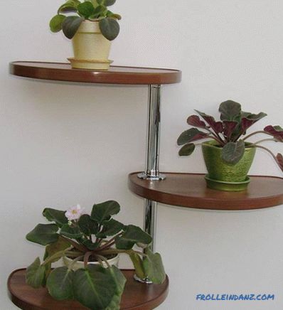 Shelves for flowers do it yourself from wood, chipboard