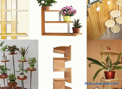 Shelves for flowers do it yourself from wood, chipboard