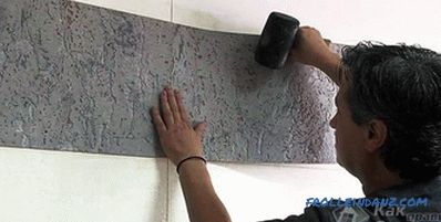 How to glue the cork on the wall