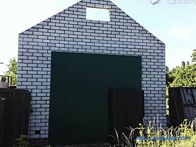 Garage of foam blocks with their own hands (+ drawings)