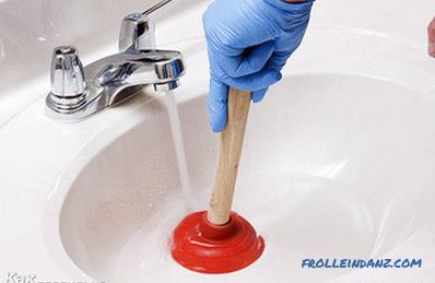 How to clean the sink from clogging