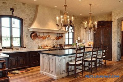 Stone in the interior of the kitchen - the idea of ​​finishing the kitchen with decorative stone