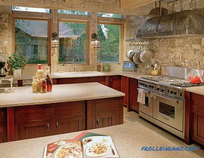Stone in the interior of the kitchen - the idea of ​​finishing the kitchen with decorative stone