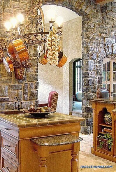 Stone in the interior of the kitchen - the idea of ​​finishing the kitchen with decorative stone