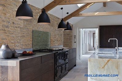 Stone in the interior of the kitchen - the idea of ​​finishing the kitchen with decorative stone