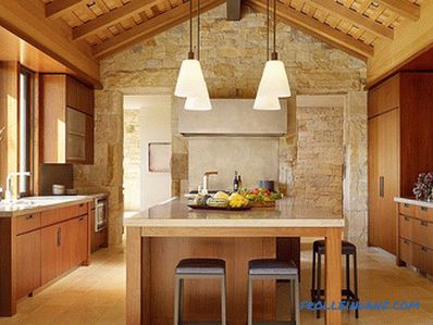 Stone in the interior of the kitchen - the idea of ​​finishing the kitchen with decorative stone