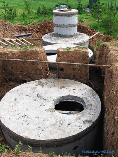 Sewerage in the country with their own hands + photos, diagrams, drawings