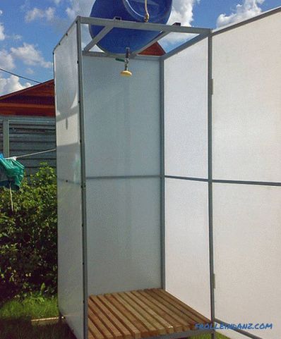 How to make a shower in the country with their own hands