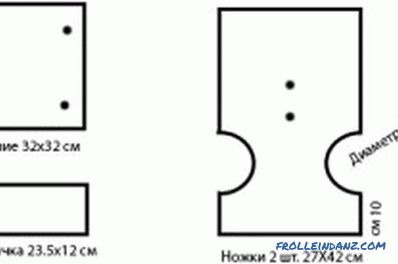 Stool do-it-yourself from chipboard: several stages of work