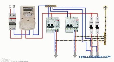 How to connect the RCD - wiring diagram