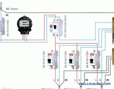 How to connect the RCD - wiring diagram