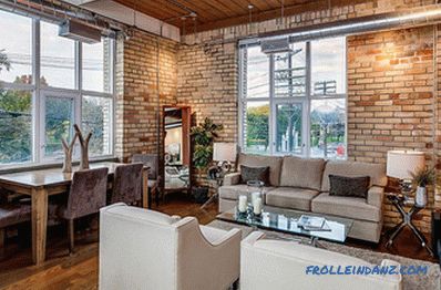 Brick in the living room interior - 100 decorating ideas and photos