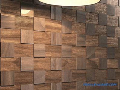 Laminate on the wall in the interior