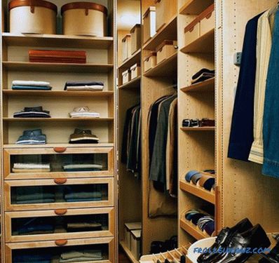 How to arrange a dressing room - planning and design of a dressing room (+ photos)