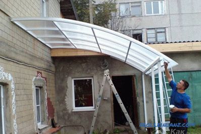 How to make a polycarbonate veranda