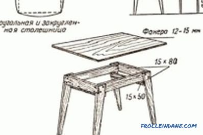Do-it-yourself kitchen table - instructions for making, drawings and assembly schemes (video)