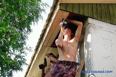 Filing the eaves of the roof do it yourself