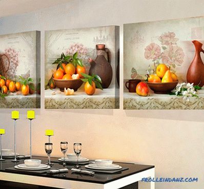 Modular pictures in the interior of the living room, bedroom or kitchen, photo ideas