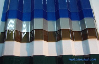 Types of polycarbonate, sheet sizes, structure and color range