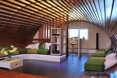 Wooden ceiling do it yourself - manufacturing and design (+ photos)