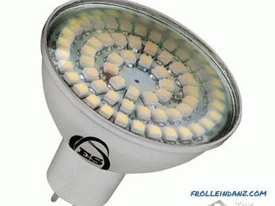 Types of light bulbs and types of caps