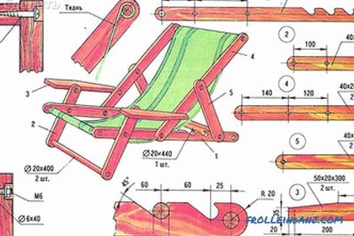 How to make a chaise lounge with hands with wood + drawings, photos, videos