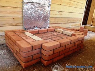 How to fold the fireplace itself out of bricks