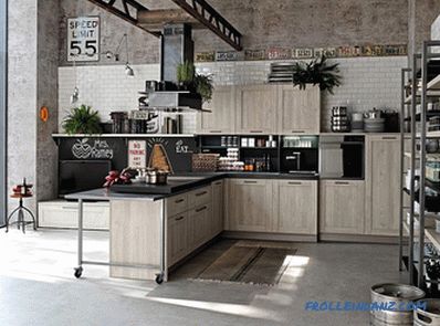 Loft-style kitchen - 100 interior ideas with photos