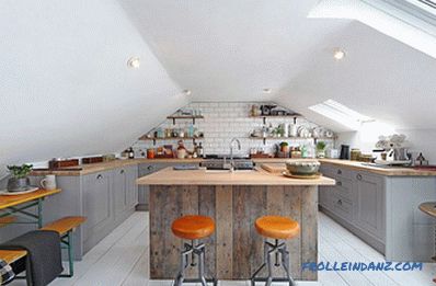 Loft-style kitchen - 100 interior ideas with photos