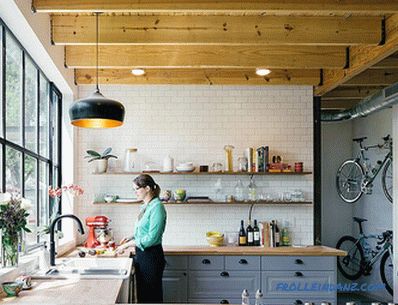 Loft-style kitchen - 100 interior ideas with photos