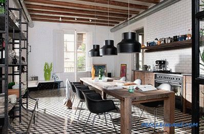 Loft-style kitchen - 100 interior ideas with photos