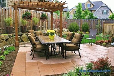 Patio in the country with their own hands