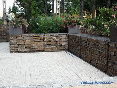 Gabions in landscape design - types and differences of gabions (+ photos)